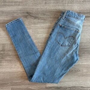 Levi's high rise skinny distressed denim jeans